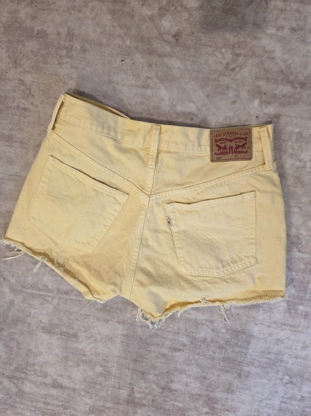 Levi's Yellow Denim Cutoff Shorts